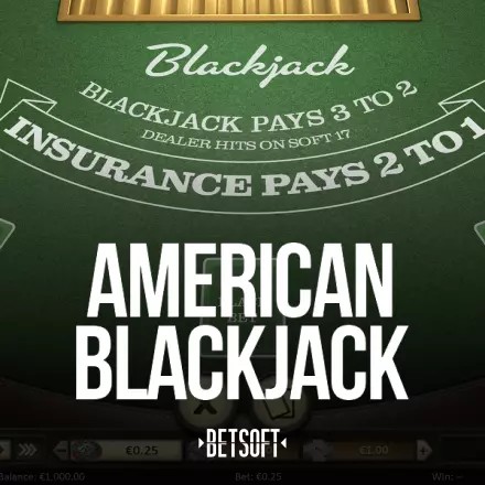 American Blackjack slot visual from Betsoft Gaming available on casino-wintopia.de