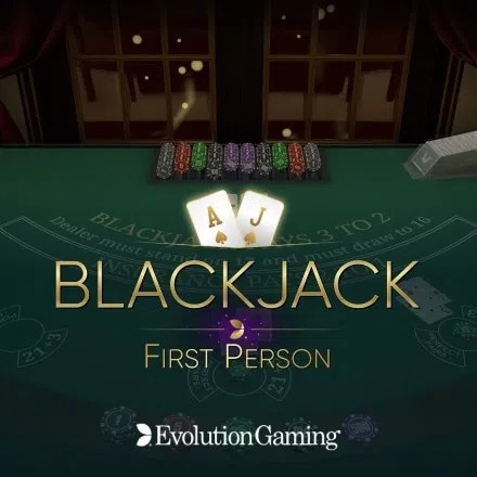 Official Table Games logo: First Person Blackjack by Evolution at Wintopia Casino