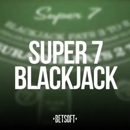 Official Table Games logo: Super 7 Blackjack by Betsoft Gaming at Wintopia Casino